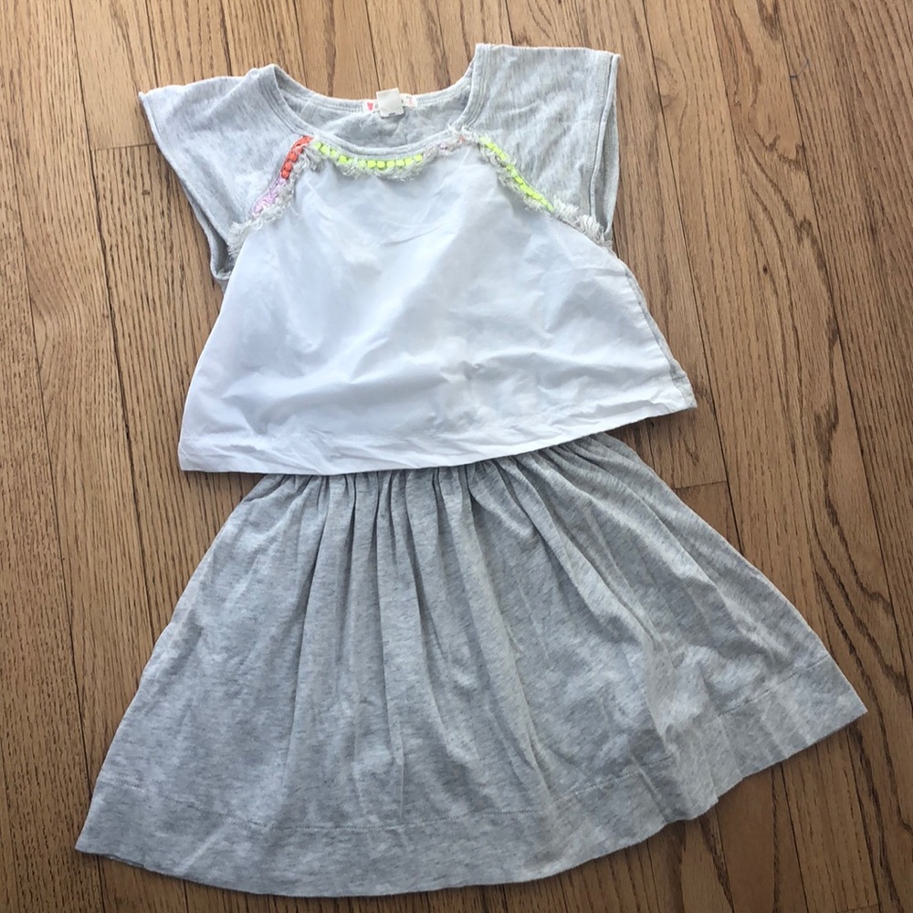 JCrew Jersey dress with fabric top